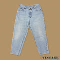 Vintage 90s Lee Tapered Leg Mom Jeans Light Blue W32 L27