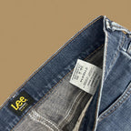 Vintage Lee Dungarees Slim Straight Leg Boyfriend Jeans Dark Blue W29 L28