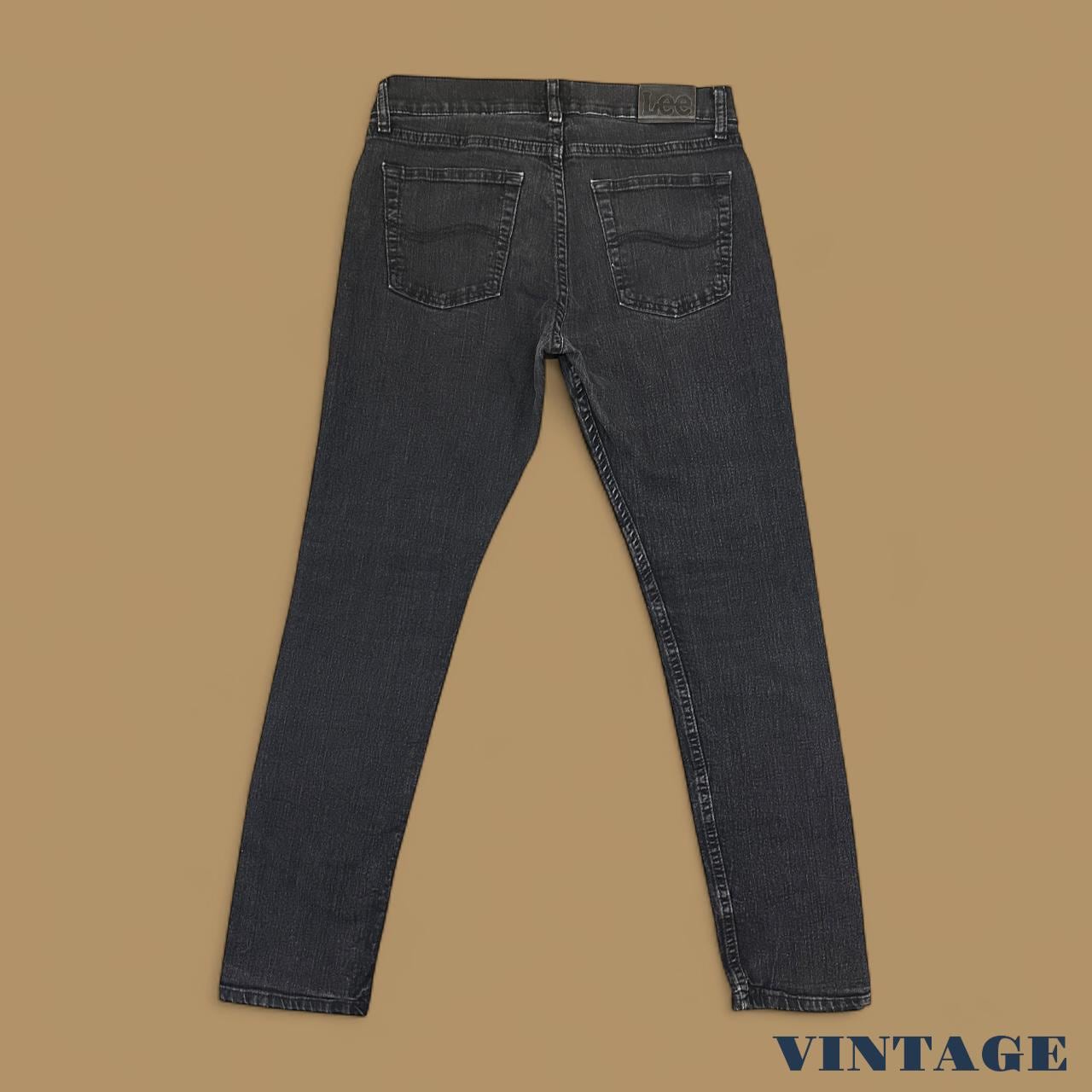 Vintage Lee Skinny Jeans Charcoal Grey W32 L30