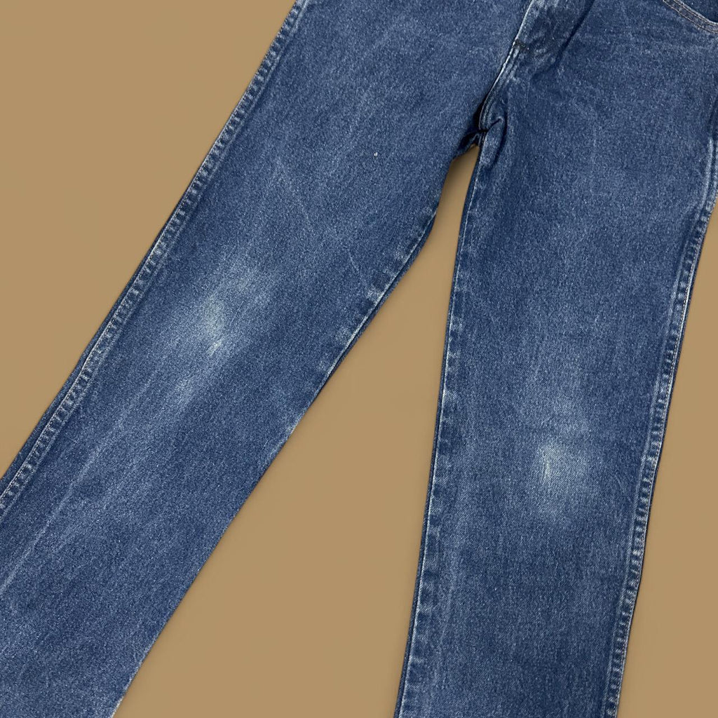 Vintage Wrangler Straight Leg Boyfriend/Mom Jeans Dark Blue W24 L29