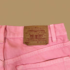 Vintage Levi&#39;s 550 USA Relaxed Straight Leg Jeans Pink W33 L32