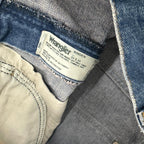 Vintage Wrangler USA Raw Hem Straight Leg Skater Jeans Mid Blue W33 L30