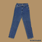 Vintage 90&#39;s Lee Tapered Leg Mom Jeans Mid Blue W29 L30