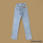 Vintage Wrangler Straight Leg Boyfriend/Mom Jeans Light Blue W25 L34