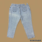 Vintage 90s Lee Tapered Leg Mom Jeans Light Blue W44 L30