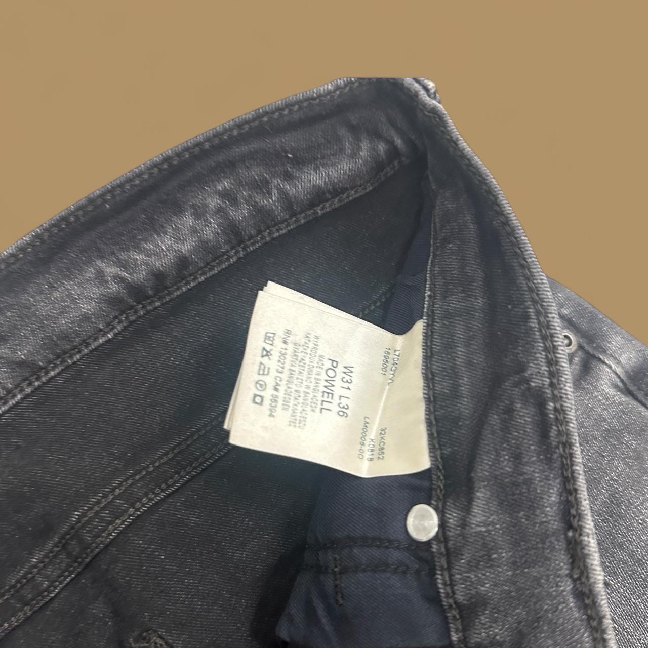 Vintage Lee Powell Slim Straight Leg Jeans Charcoal Grey W31 L36