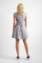Cathleen Mini Floral Tea Dress Blue