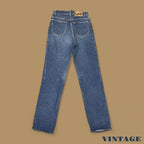 Vintage Lee Straight Leg Boyfriend Jeans Dark Blue W27 L34