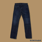 Vintage Levi&#39;s 511 Slim Fit Straight Leg Jeans Dark Blue W29 L29