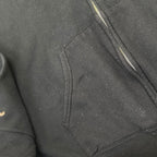 Vintage Jerzees Cheese Steak Graphic Zip Up Hoodie Black XXL