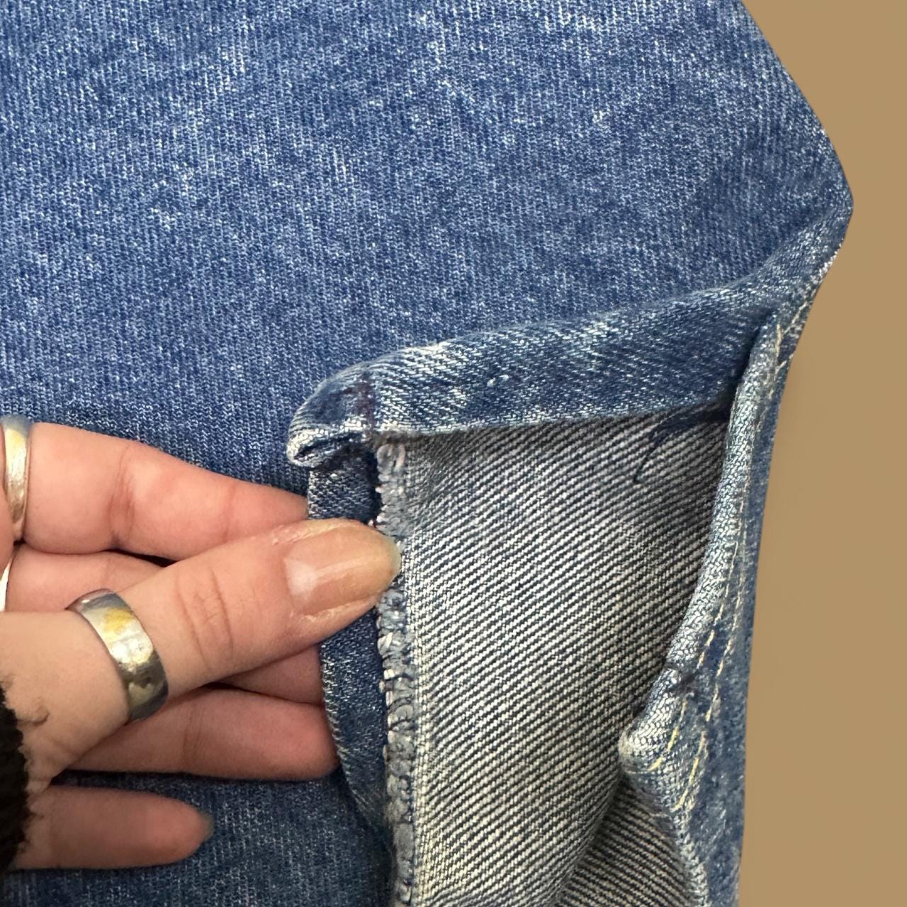 Vintage 90s Lee Tapered Leg Paperbag Split Hem Mom Jeans Dark Blue W32 L27