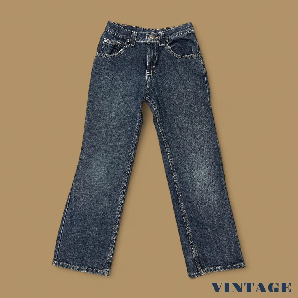 Vintage Lee Straight Leg Boyfriend Jeans Dark Blue W25 L27
