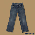 Vintage Lee Straight Leg Boyfriend Jeans Dark Blue W25 L27