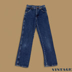 Vintage Wrangler High Waist Bootcut Jeans Dark Blue W22 L27