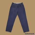Vintage 90s Lee Elastic Baggy Tapered Leg Mom Jeans Navy W31 L28