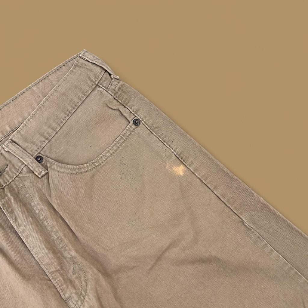 Vintage Levi&#39;s 505 Straight Leg Jeans Beige W33 L30
