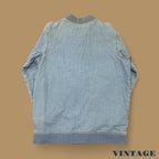 Vintage Blair Denim Bomber Jacket Light Blue Small