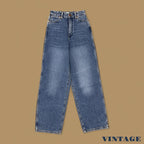 Vintage Wrangler Barrel Straight Leg Wide Leg Jeans Mid Blue W24 L30