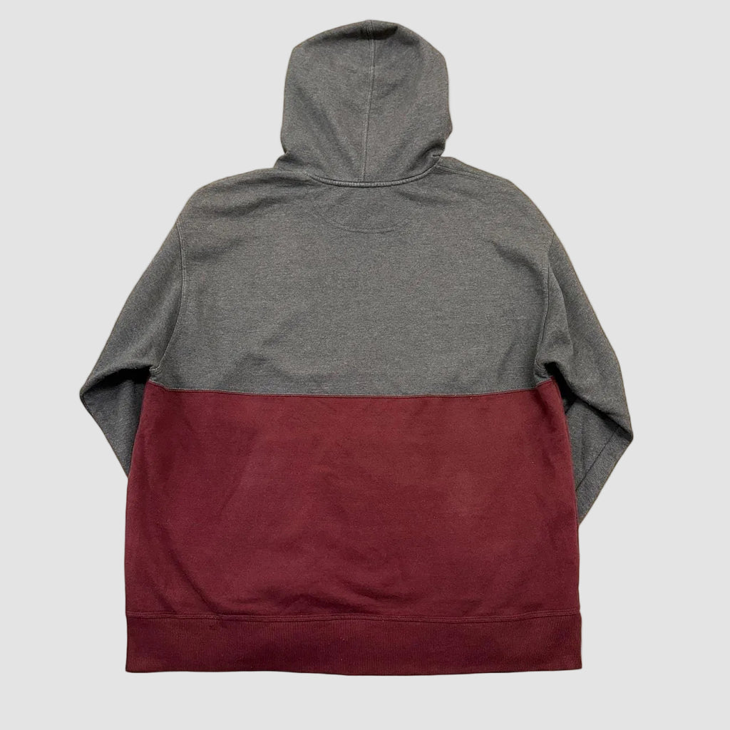 Vintage Champion Two-Tone Hoodie Grey/Burgundy XL