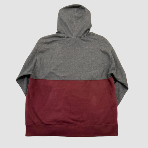 Vintage Champion Two-Tone Hoodie Grey/Burgundy XL