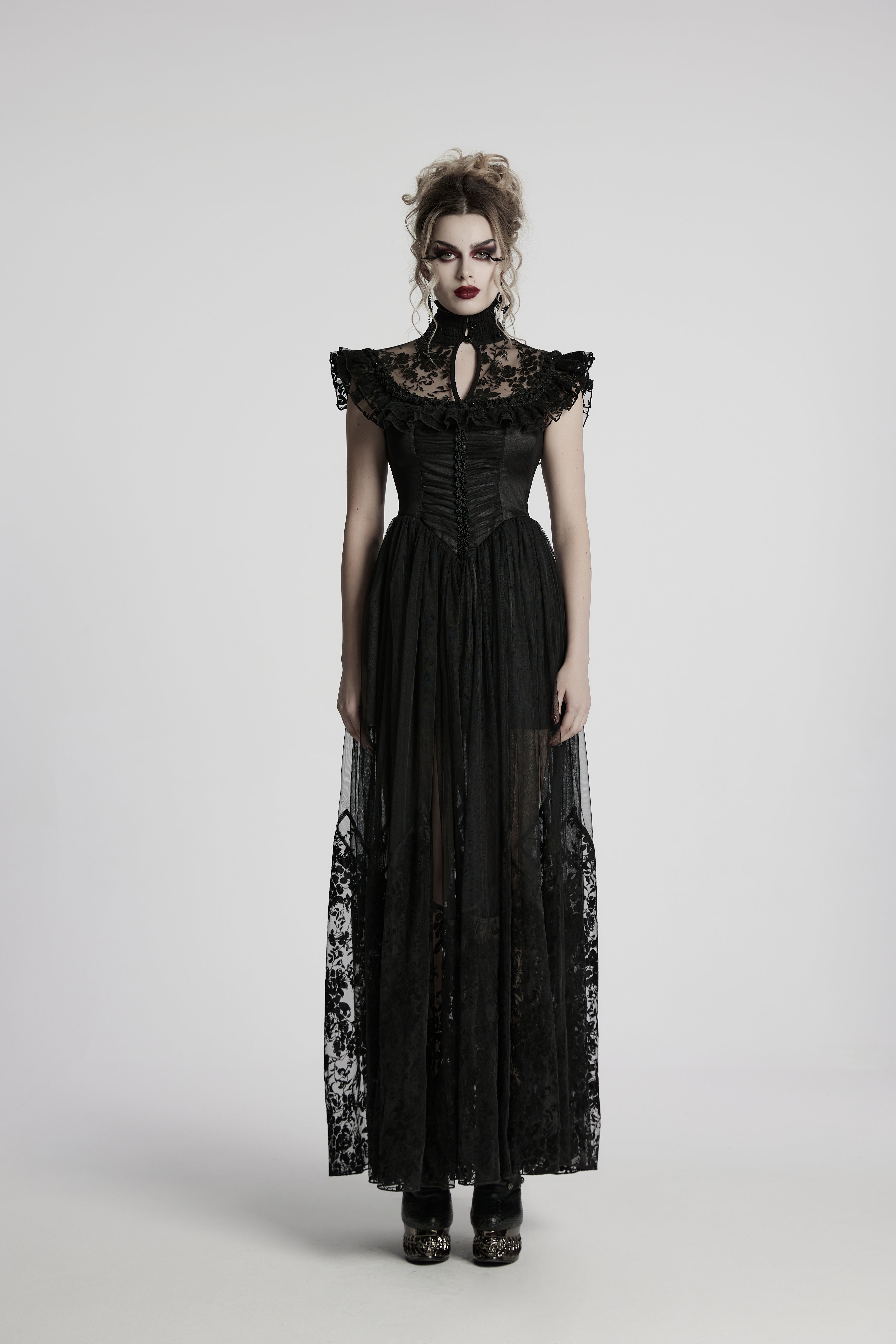 Punk Rave Seraphina Goth Flying Sleeve Dress