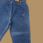 Vintage 90s Lee Elastic Waist Tapered Leg Mom Jeans Dark Blue W31 L30