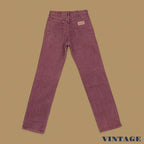 Vintage Wrangler USA Made Straight Leg Jeans Burgundy W29 L34
