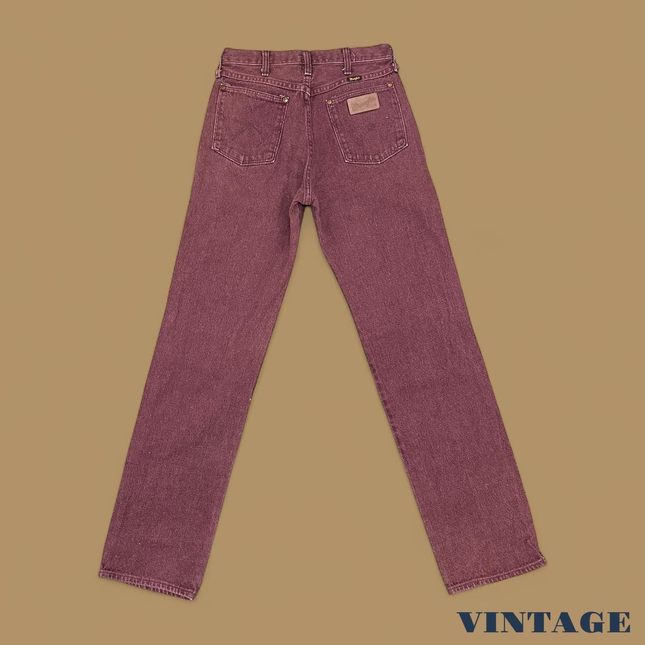 Vintage Wrangler USA Made Straight Leg Jeans Burgundy W29 L34