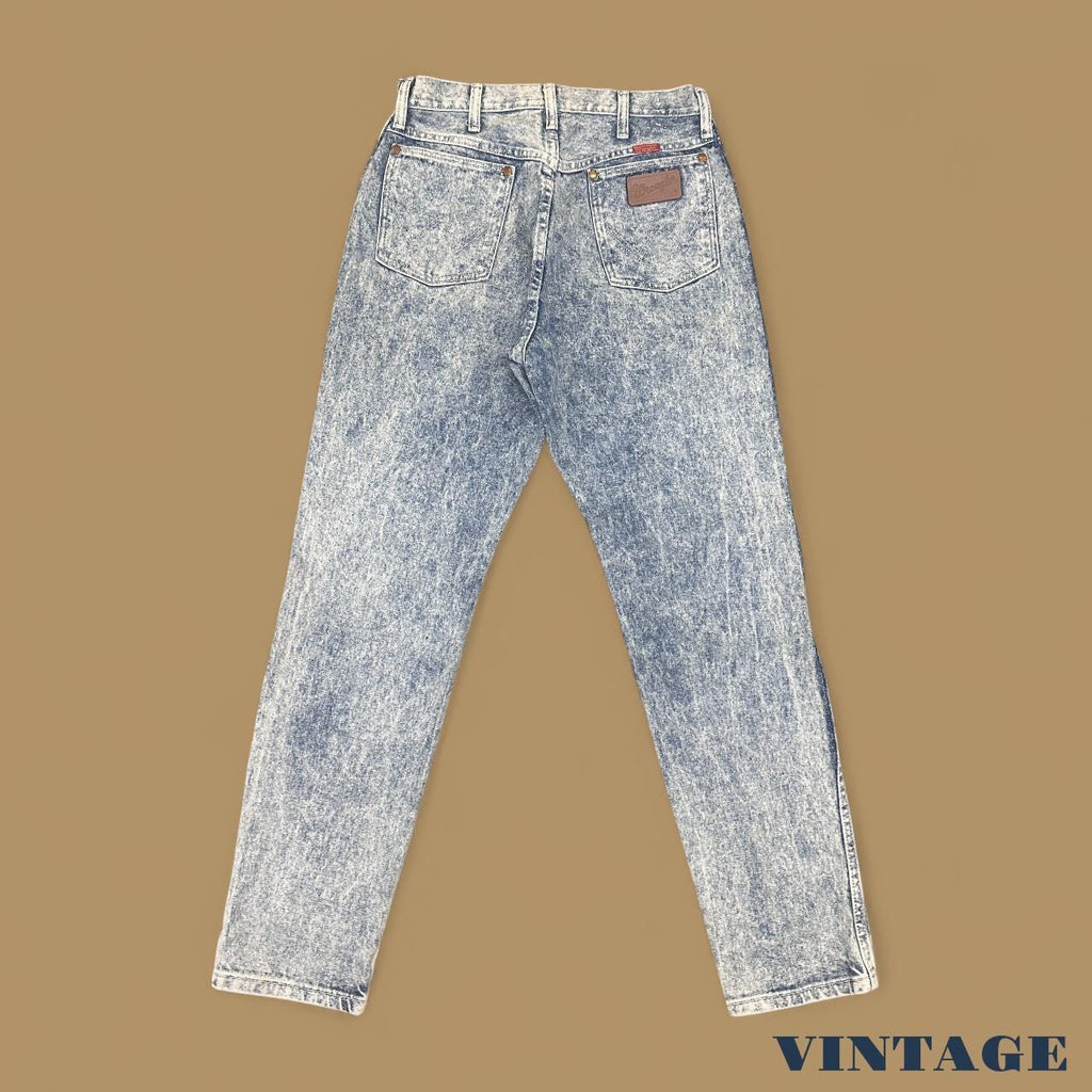 Vintage 80s Wrangler USA Made Acid Wash Straight Boyfriend Jeans W29 L32