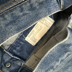 Vintage Wrangler USA Raw Hem Boyfriend Fit Jeans Dark Blue W25 L32