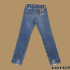 Vintage Wrangler USA Distressed Straight Leg Jeans Mid Blue W32 L36
