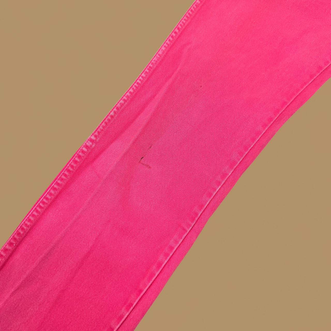 Vintage Wrangler USA Made Straight Leg Boyfriend/Mom Jeans Bright Pink W27 L36