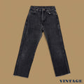 Vintage Wrangler Raw Hem Mom/Boyfriend Jeans Charcoal Black W27 L27