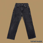 Vintage Wrangler Raw Hem Mom/Boyfriend Jeans Charcoal Black W27 L27