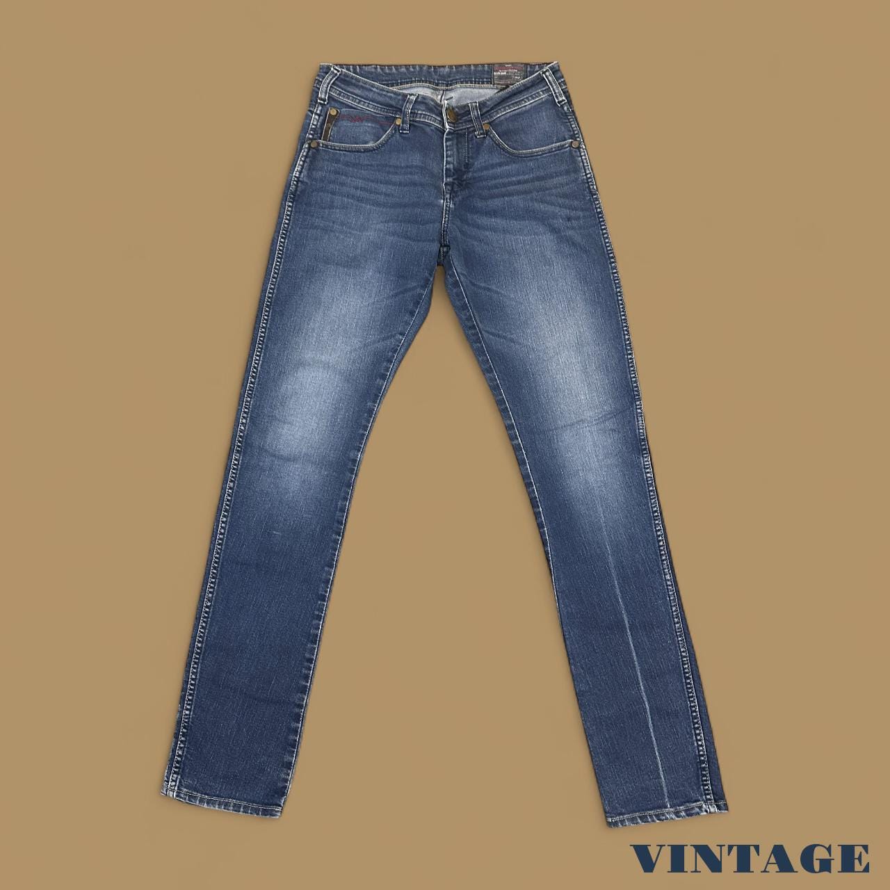 Vintage Wrangler Vegas Slim Straight Leg Jeans Dark Blue W30 L32