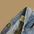 Vintage Lee Straight Leg Boyfriend Jeans Mid Blue W30 L30