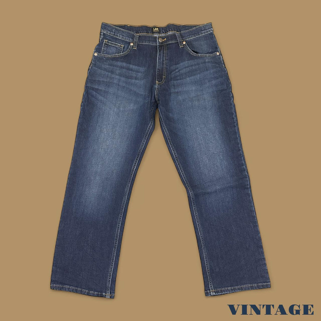 Vintage Lee Straight Leg Boyfriend Jeans Dark Blue W34 L29