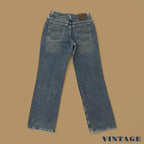 Vintage Lee Straight Leg Boyfriend Jeans Dark Blue W27 L30