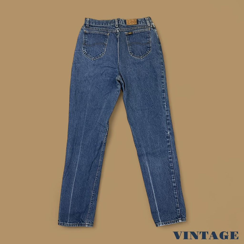 Vintage 90&#39;s Lee Tapered Leg Mom Jeans Dark Blue W31 L34
