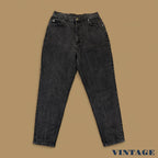 Vintage 90&#39;s Lee Tapered Leg Mom Jeans Charcoal Black W31 L29