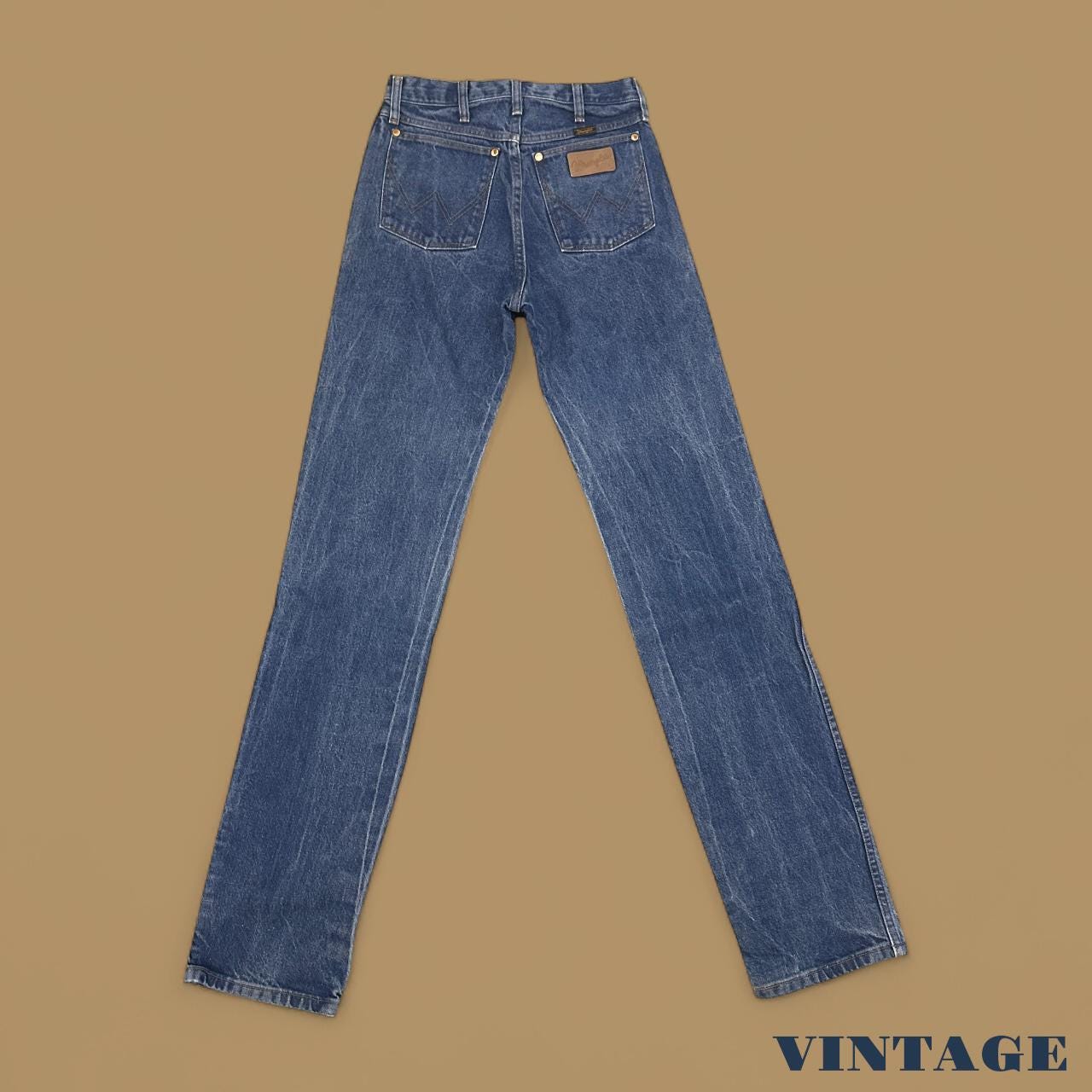 Vintage Wrangler USA Faded Straight Leg Jeans Dark Blue W29 L38
