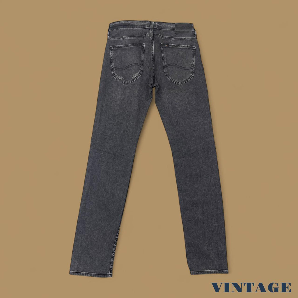 Vintage Lee Powell Slim Straight Leg Jeans Charcoal Grey W31 L36