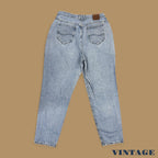 Vintage 90&#39;s Lee Tapered Leg Mom Jeans Light Blue W34 L30