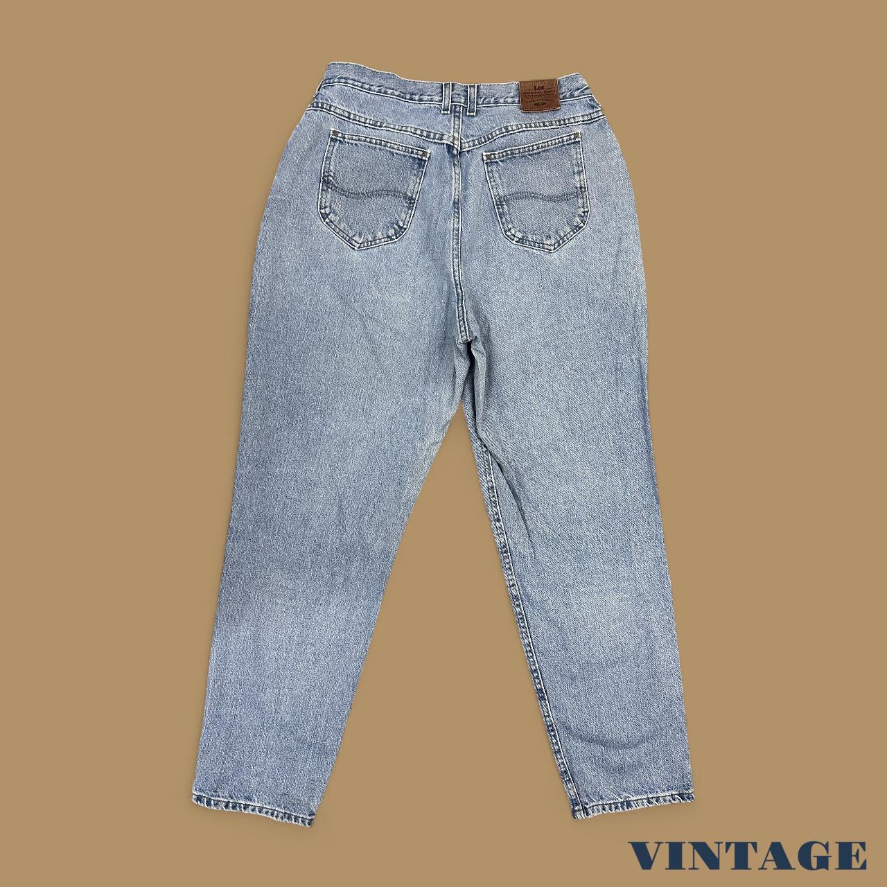 Vintage 90&#39;s Lee Tapered Leg Mom Jeans Light Blue W34 L30