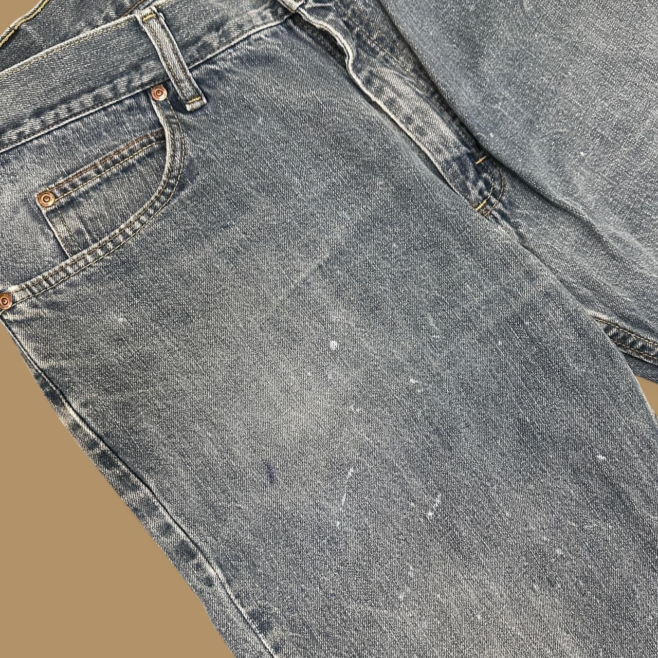 Vintage Lee Straight Leg Paint Splatter Jeans Light Blue W38 L32