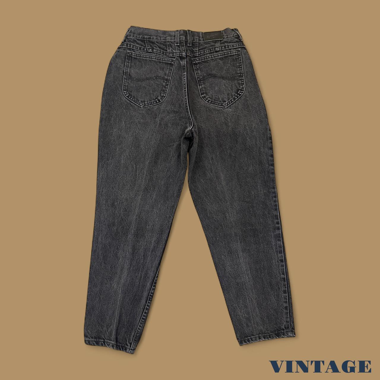 Vintage 90s Lee Tapered Leg Mom Jeans Charcoal Black W29 L26