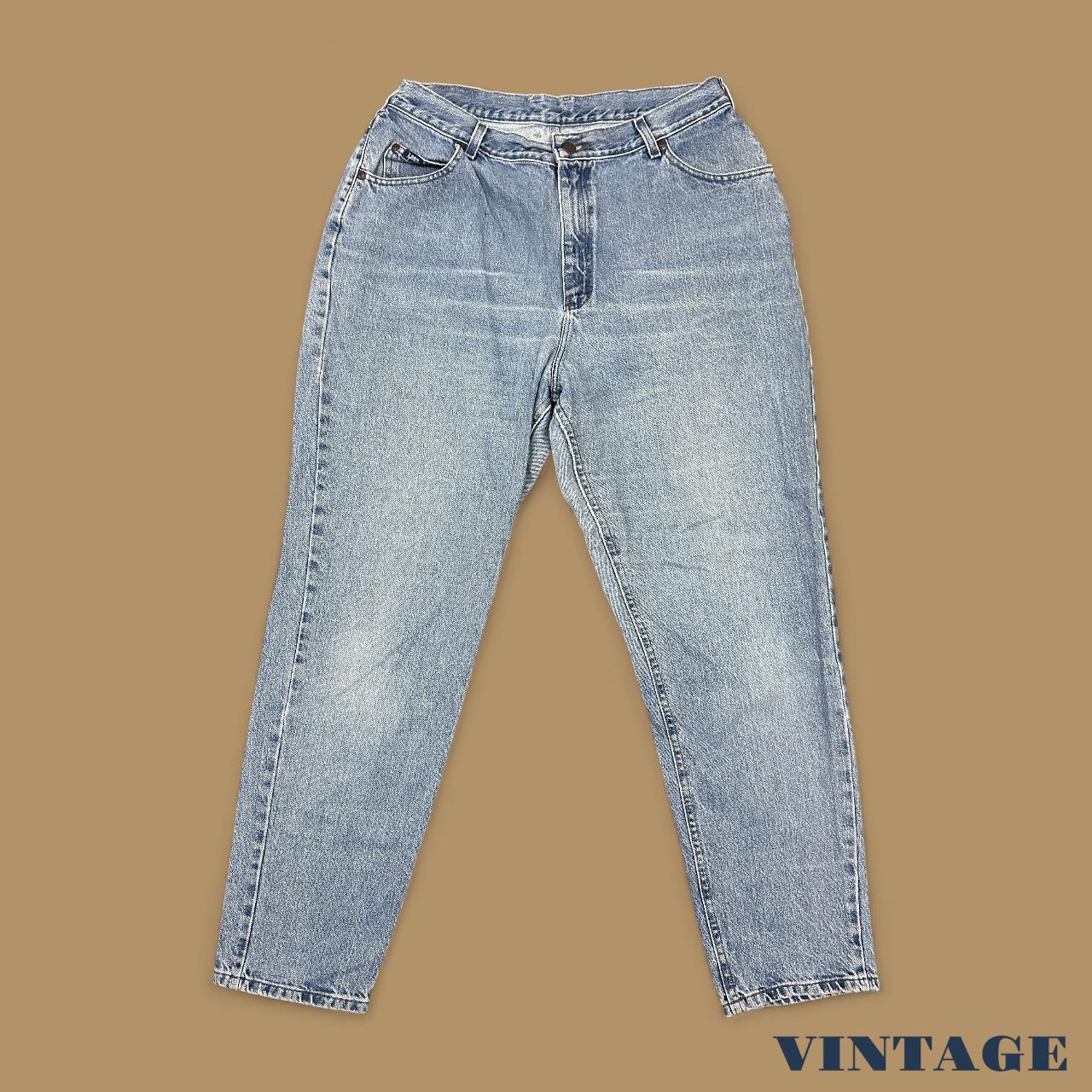 Vintage 90&#39;s Lee Tapered Leg Mom Jeans Light Blue W34 L30