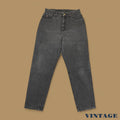 Vintage 90s Lee Tapered Leg Mom Jeans Charcoal Black W29 L29