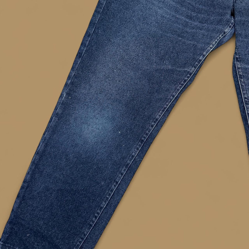 Vintage 90s Lee Elastic Waist Tapered Leg Mom Jeans Dark Blue W33 L30