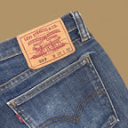 Vintage Y2k Levi&#39;s 557 Raw Hem Bootcut Jeans Dark Blue W30 L29